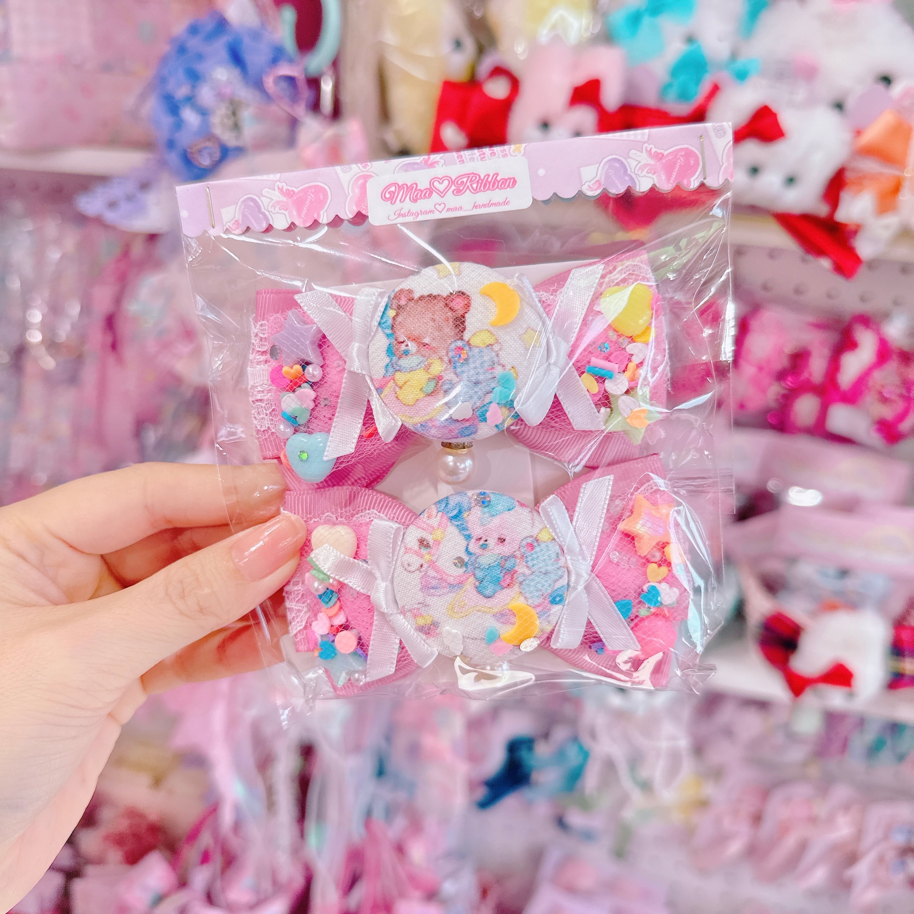 【R14】54-5くるみキャンディチュールツインヘアクリップ