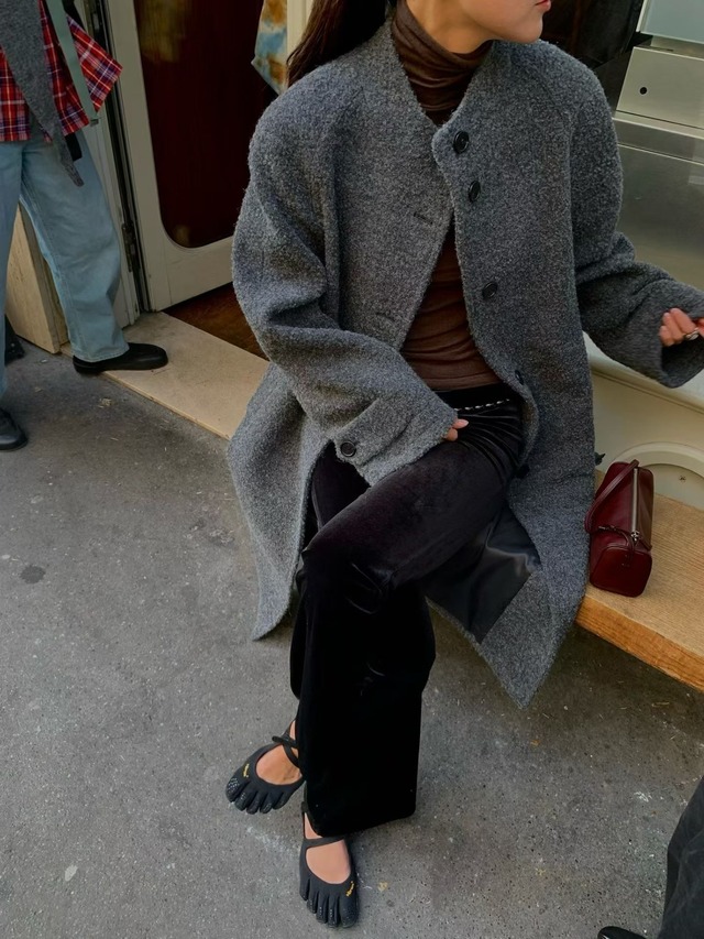 (vegetable) arco turtleneck coat
