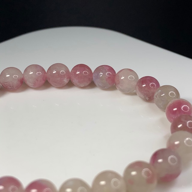 A08ピンクトルマリンシリカブレスレット