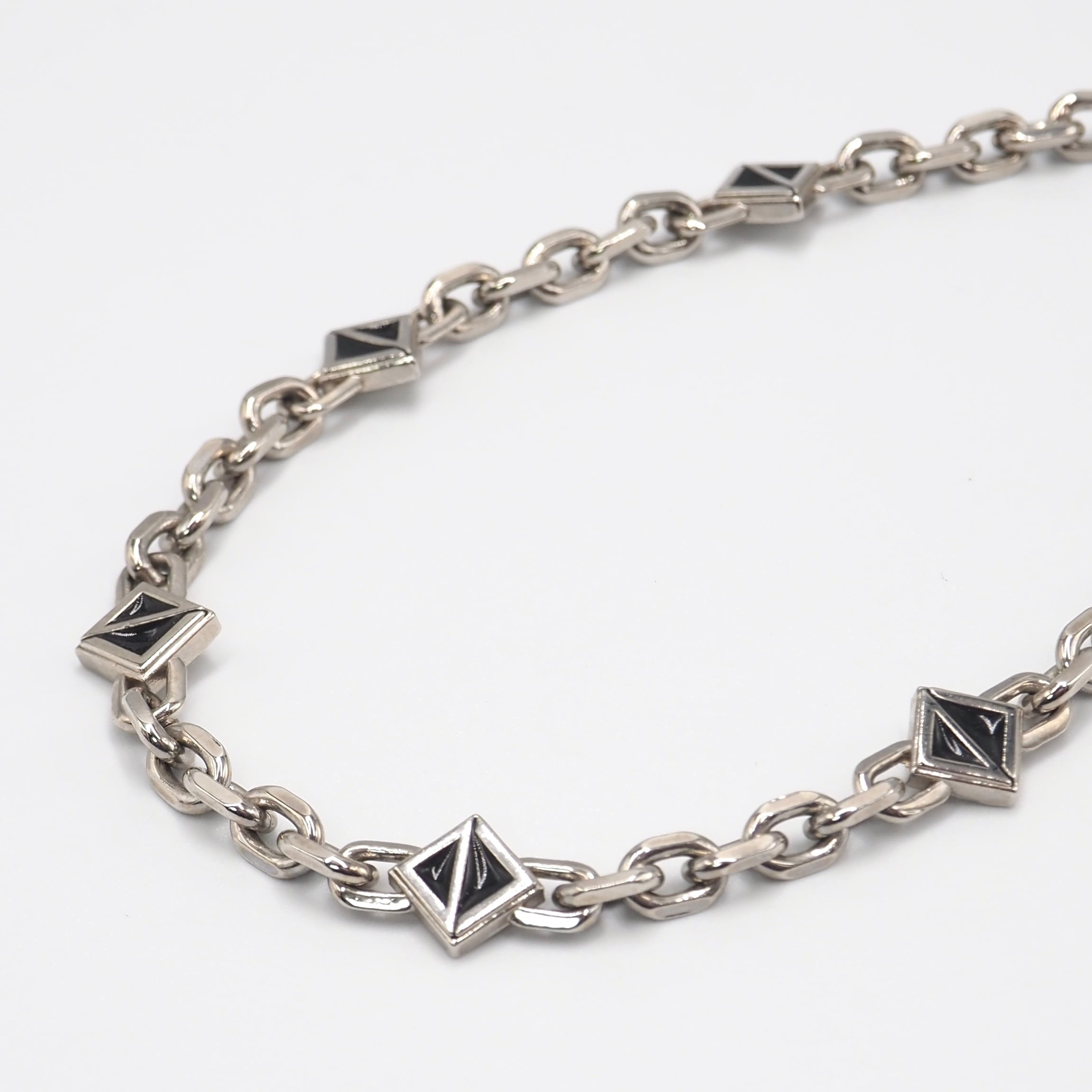 12/11掲載 DIOR CDダイヤモンド チェーンリンク ネックレス GP シルバー ディオール