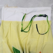 フラダンス 衣装 スカート PUKANA イエロー系 シングル アシンメトリー ティアレ柄 かわいい 華やか 鮮やか 明るい カラフル 黄 緑 白 黒 ハワイアン アロハ ハワイアンプリント フラ ダンス レッスン 練習 おしゃれ さわやか