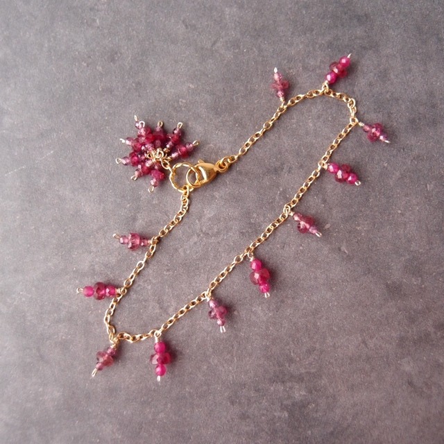 【K14gf】Ruby × Rubellite Bracelet／ルビー×ルベライト ブレスレット