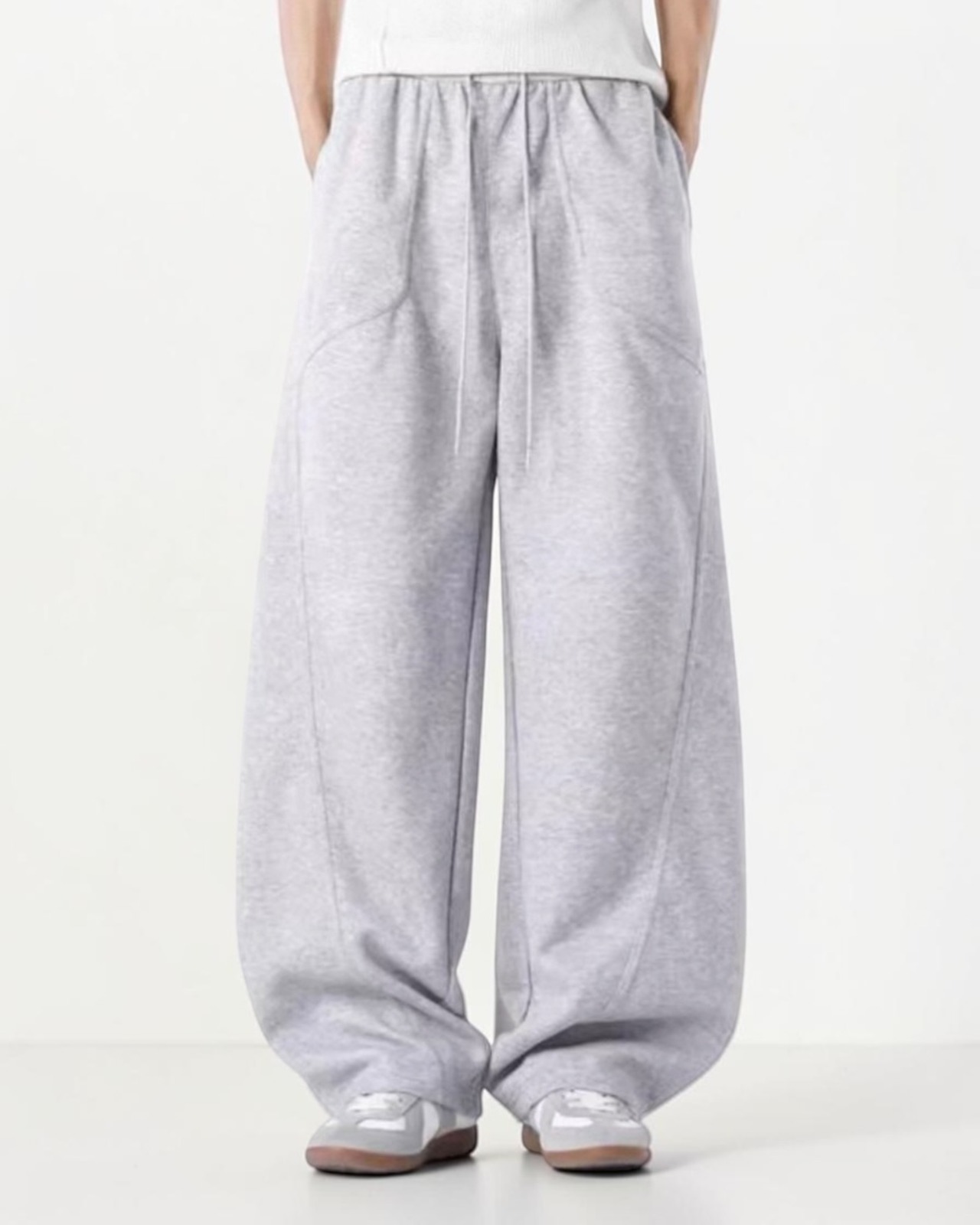 Soft Wide Sweat Pants（100％/40％/10％）