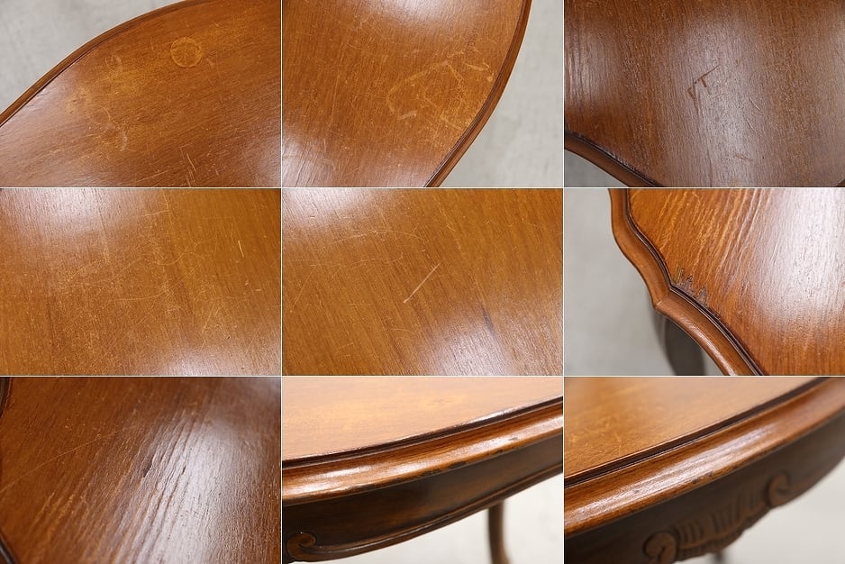 沼津店】ヴィンテージ クラシカル オーバル センターテーブル サイド