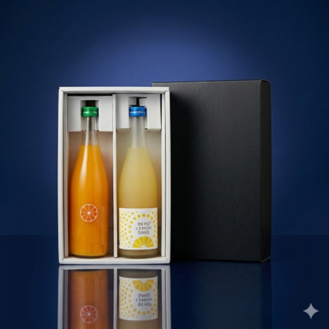 〈平田酒造場〉和リキュール「たわわ酒」 べろべろレモン＆さらりみかん 飲み比べセット(720ml×2)