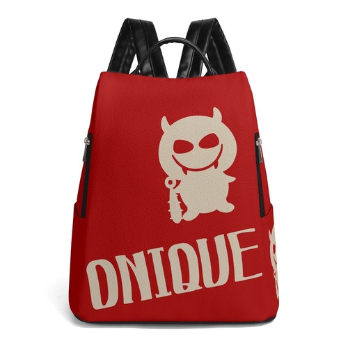 ONIQUE RED　ユニセックス ヴィーガンレザー バックパック