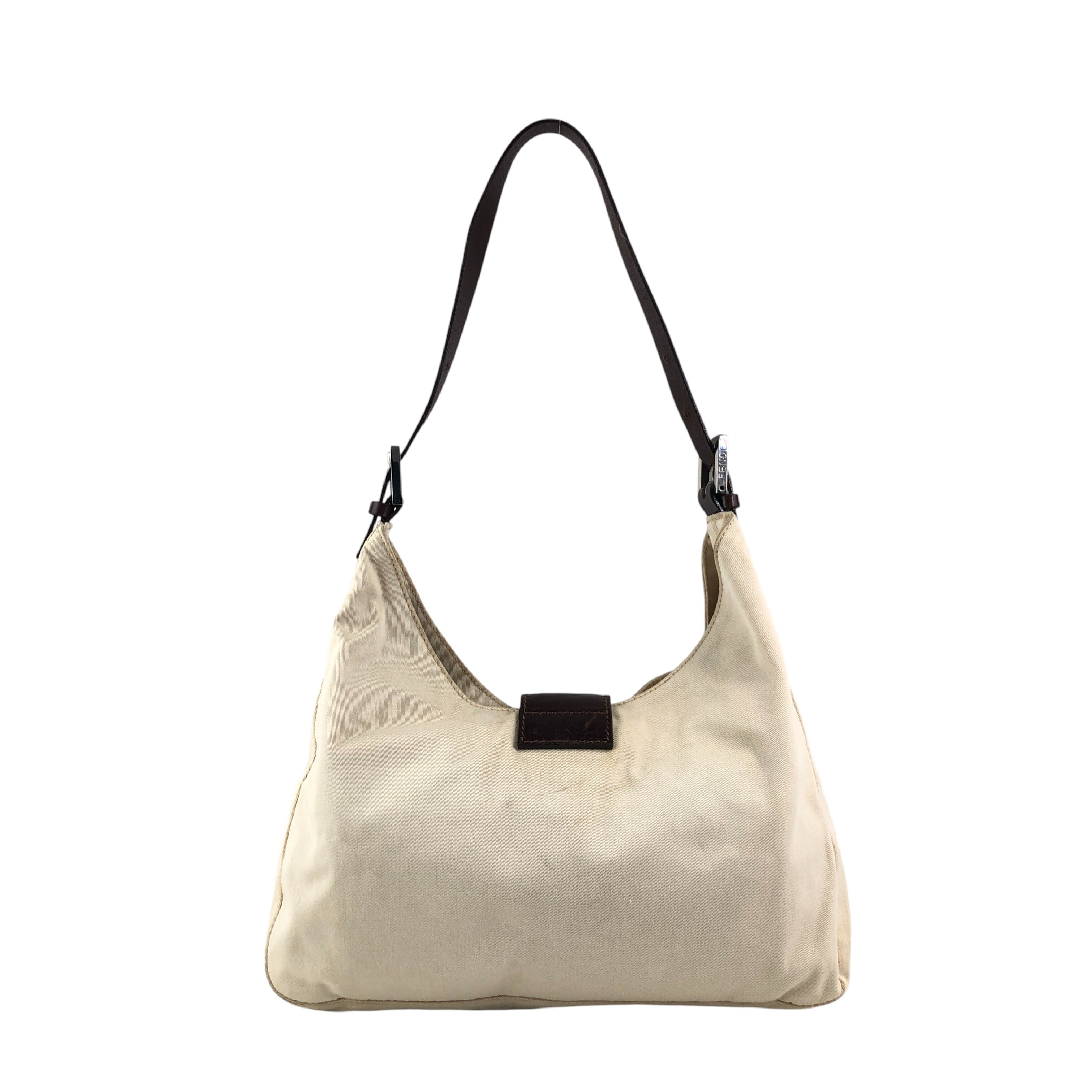 FENDI フェンディ ショルダーバッグ ベージュ FFロゴ キャンバス