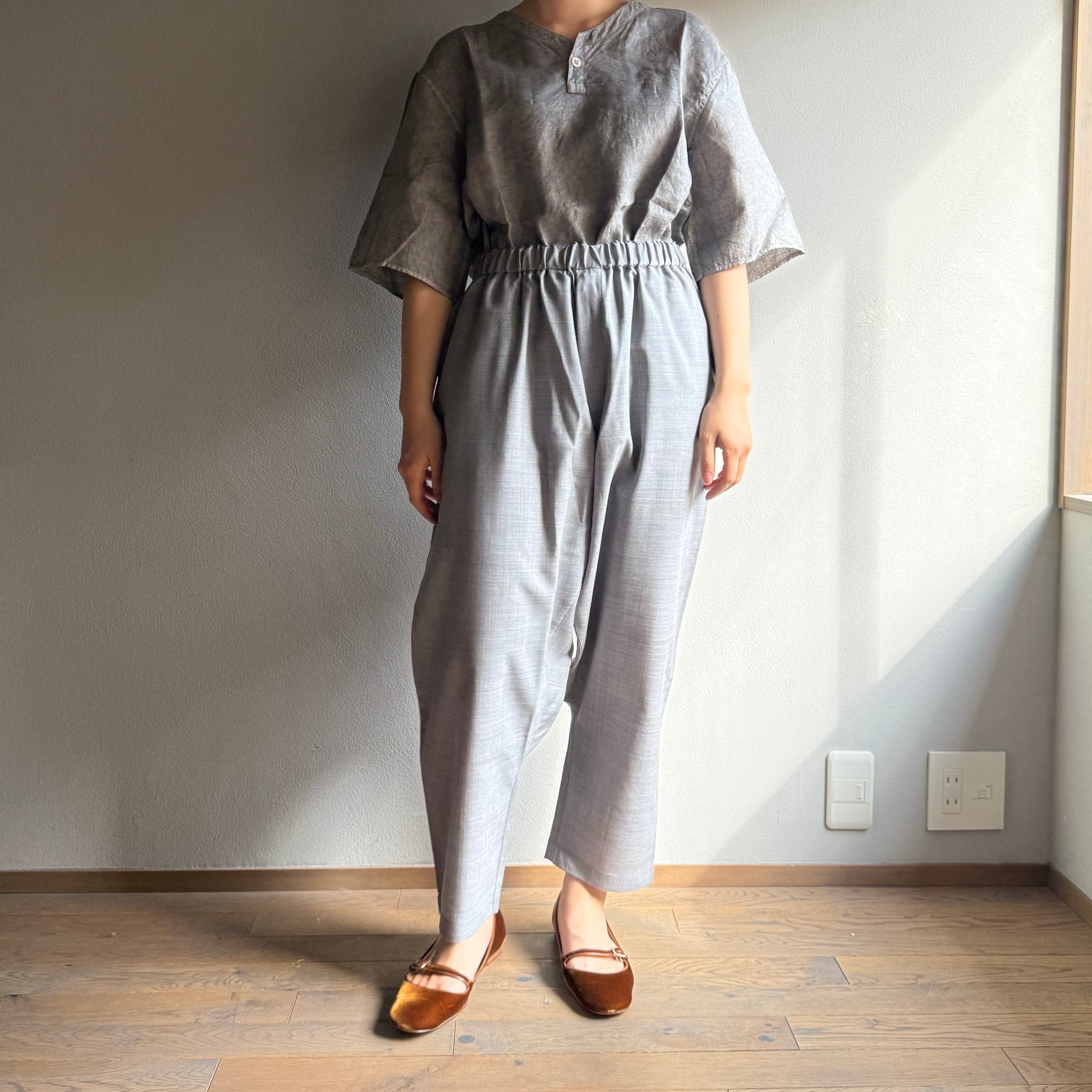 MITTAN PT-73 エアリーウールパンツ 薄灰 | Routes*Roots