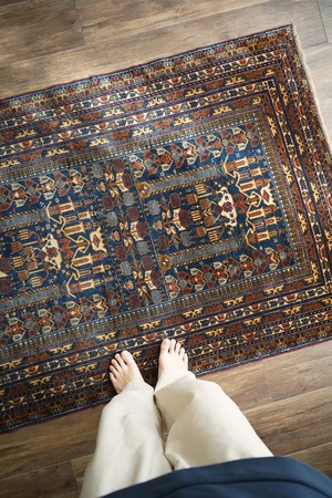 【687】Vintage Afghan Turkmen Ali khoja rug 1970's