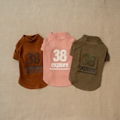 38DOG LOGO EMBROIDERY TEE / KAHKI
