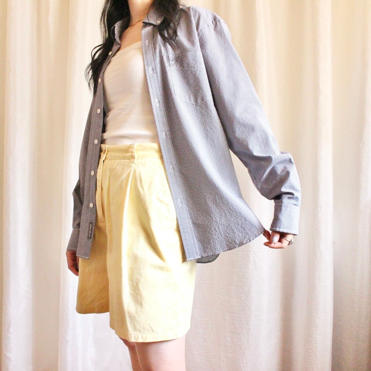 青チェックシャツ【429】