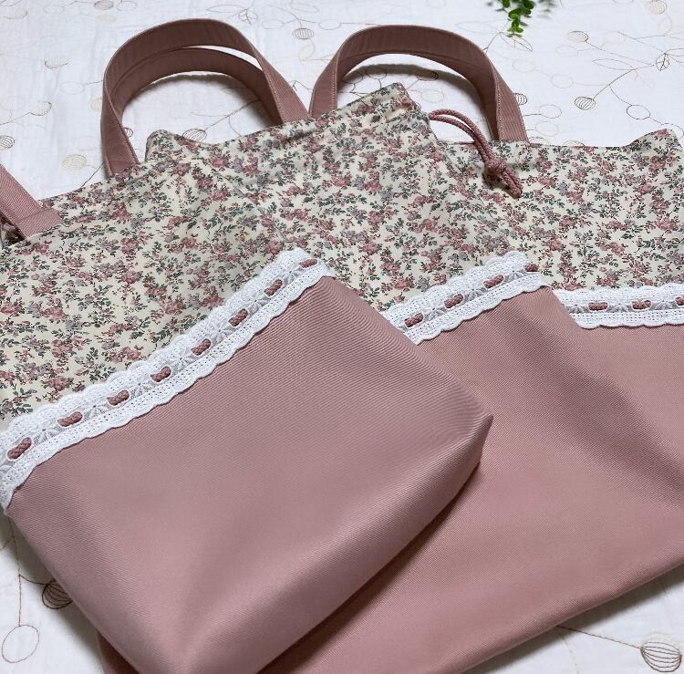 リバティ レッスンバッグ お着替え袋 上靴袋 3点セット ムーンモス