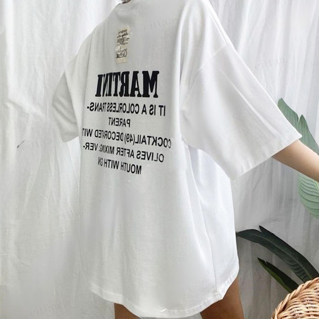 Y-3890　2024春夏新作♡MARTINIバックプリント半袖Tシャツ　アイボリー　0429