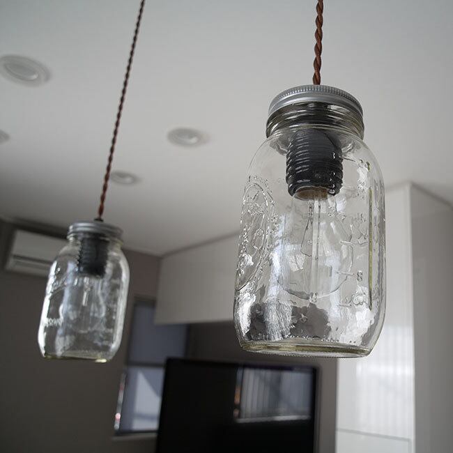 ランプ メイソンジャー 木製  インテリアライト メイソンジャー 照明 テーブルランプ スタンドライト・テーブル