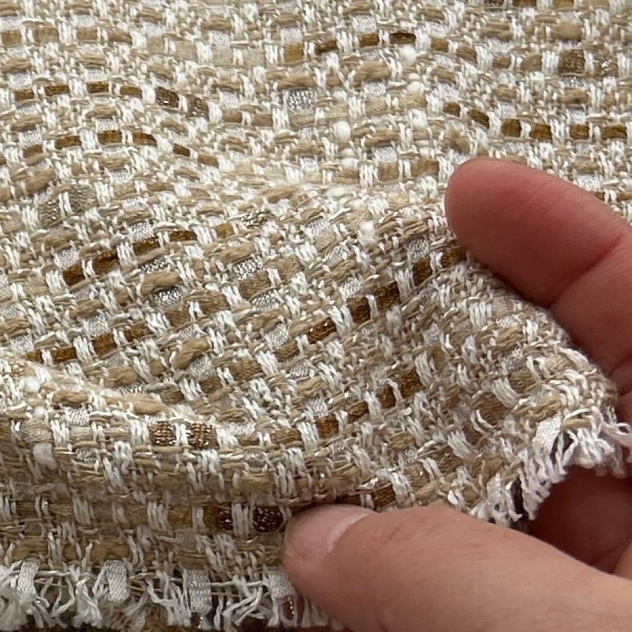 ★NY824◆3.4m◆綿ポリエステルファンシーツイード生地◆