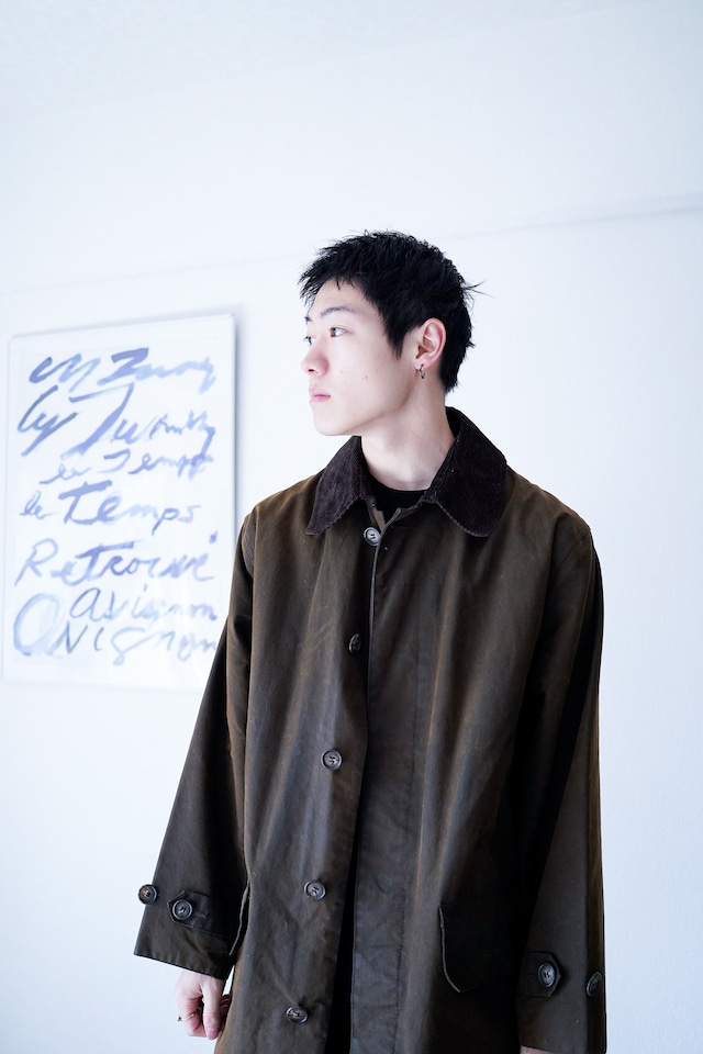 【3-warrants, 2000s】"3/4 Coat" Vintage Barbour Oiled Jacket / m378