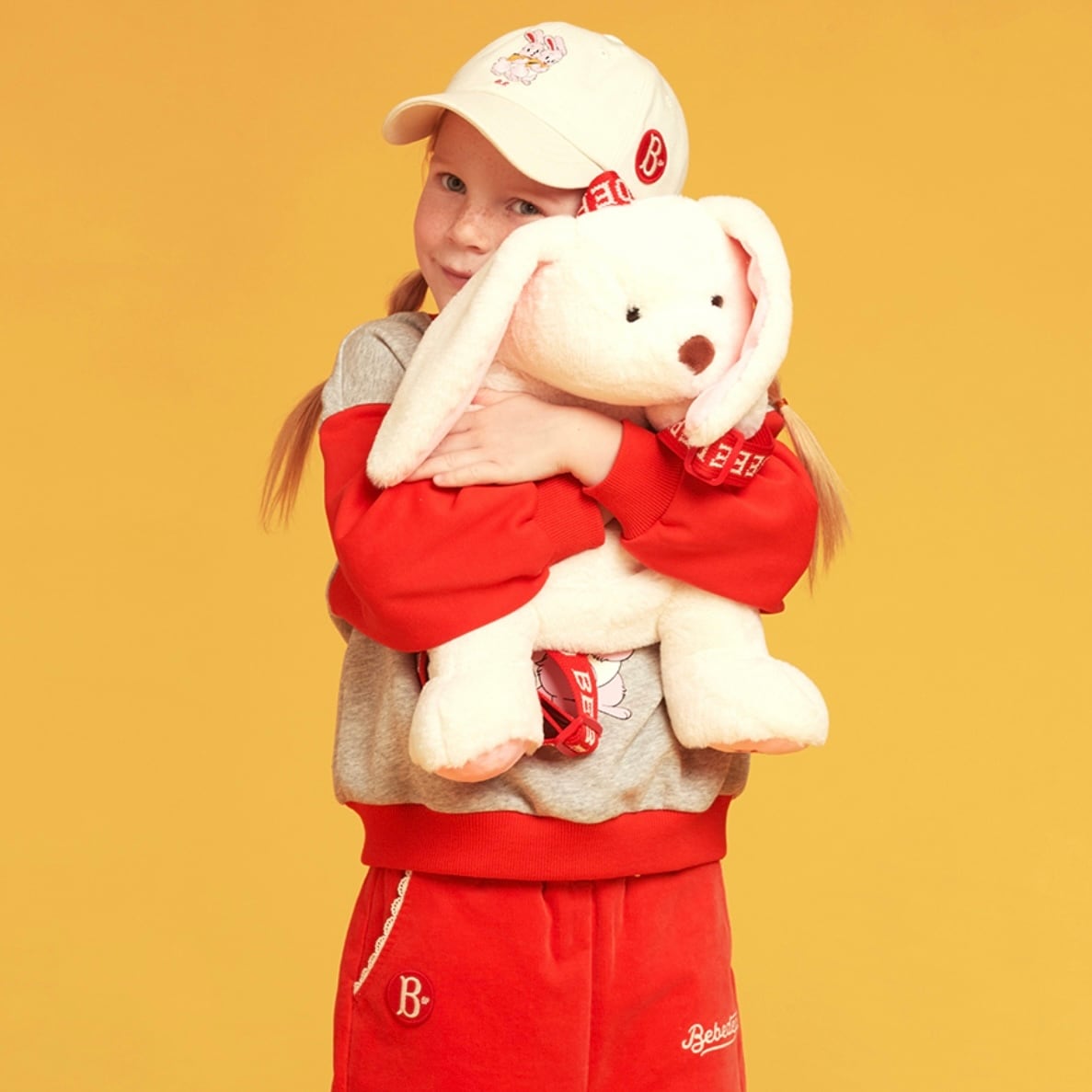 BEBE DE PINO] Twins bunny color block sweatshirt 正規品 韓国