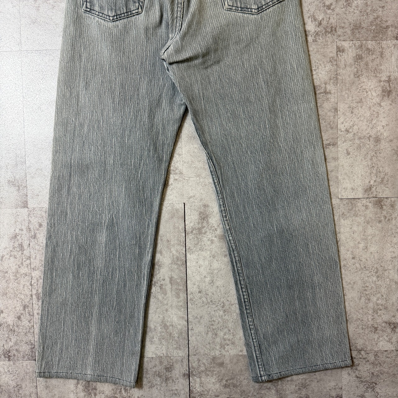 80's Levi's 501 Black Striped Denim Pants 80年代 リーバイス ブラック ストライプデニム パンツ  ヴィンテージ ビンテージ  TT2026-0029 - 6