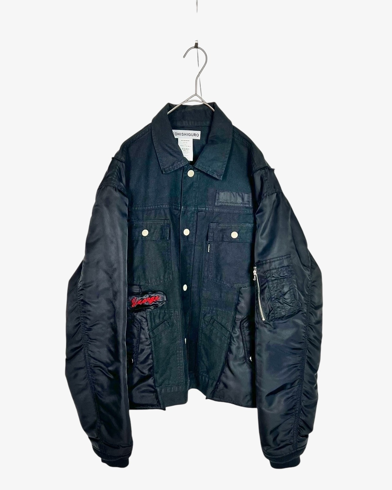 "再構築" Cotton Denim×MA-1 Docking Souvenir Jacket - 16