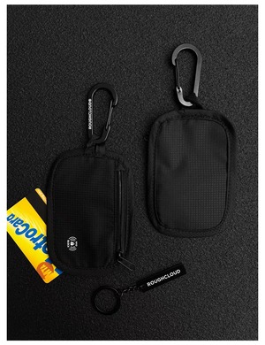 ROUGHCLOUD  RFIDスキミング防止 カラビナポーチ