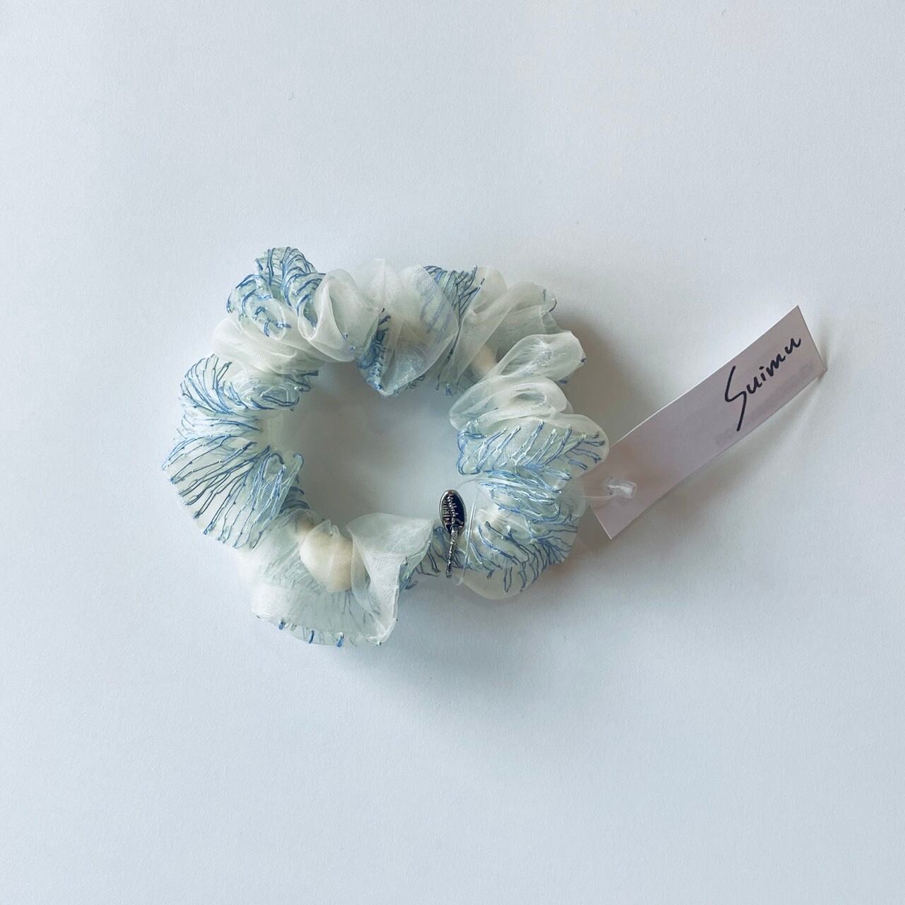 Mini scrunchie blue