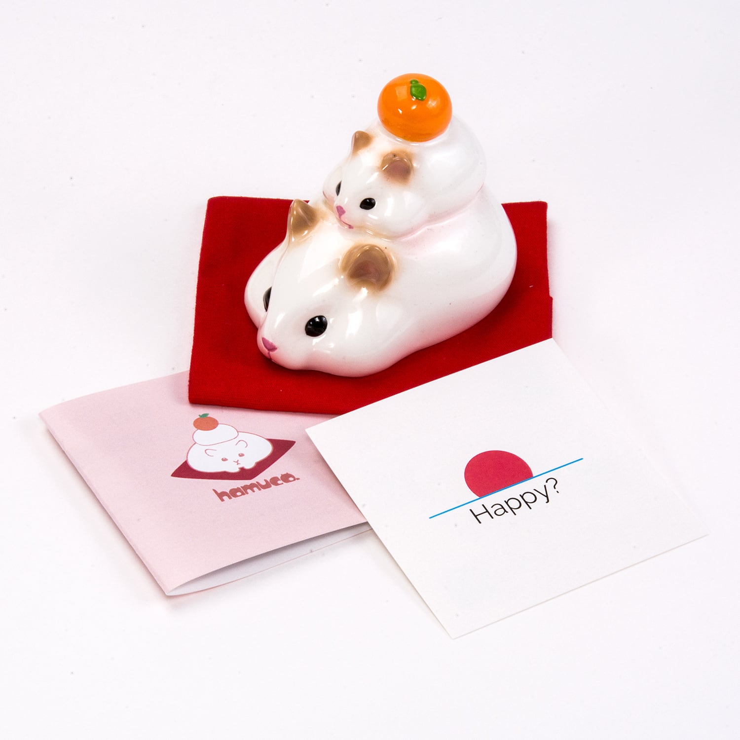 鏡餅 ハムスター 正月飾り もちもち もっちり 置物 HS-7003 | ペット