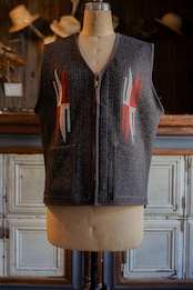GYPSY&SONS SALT & PEPPER SANTA-FE VEST D.BROWN