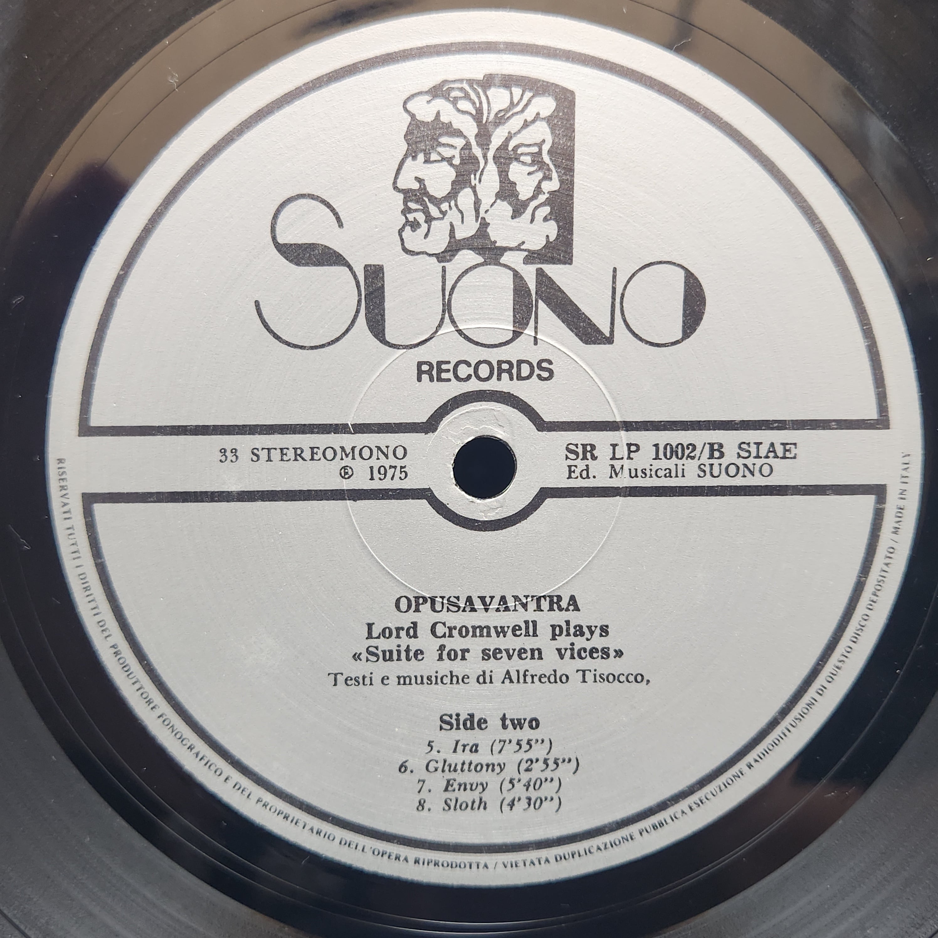 Opus Avantra / Lord Cromwell Plays Suite For Seven Vices [SRLP 1002] - 画像5
