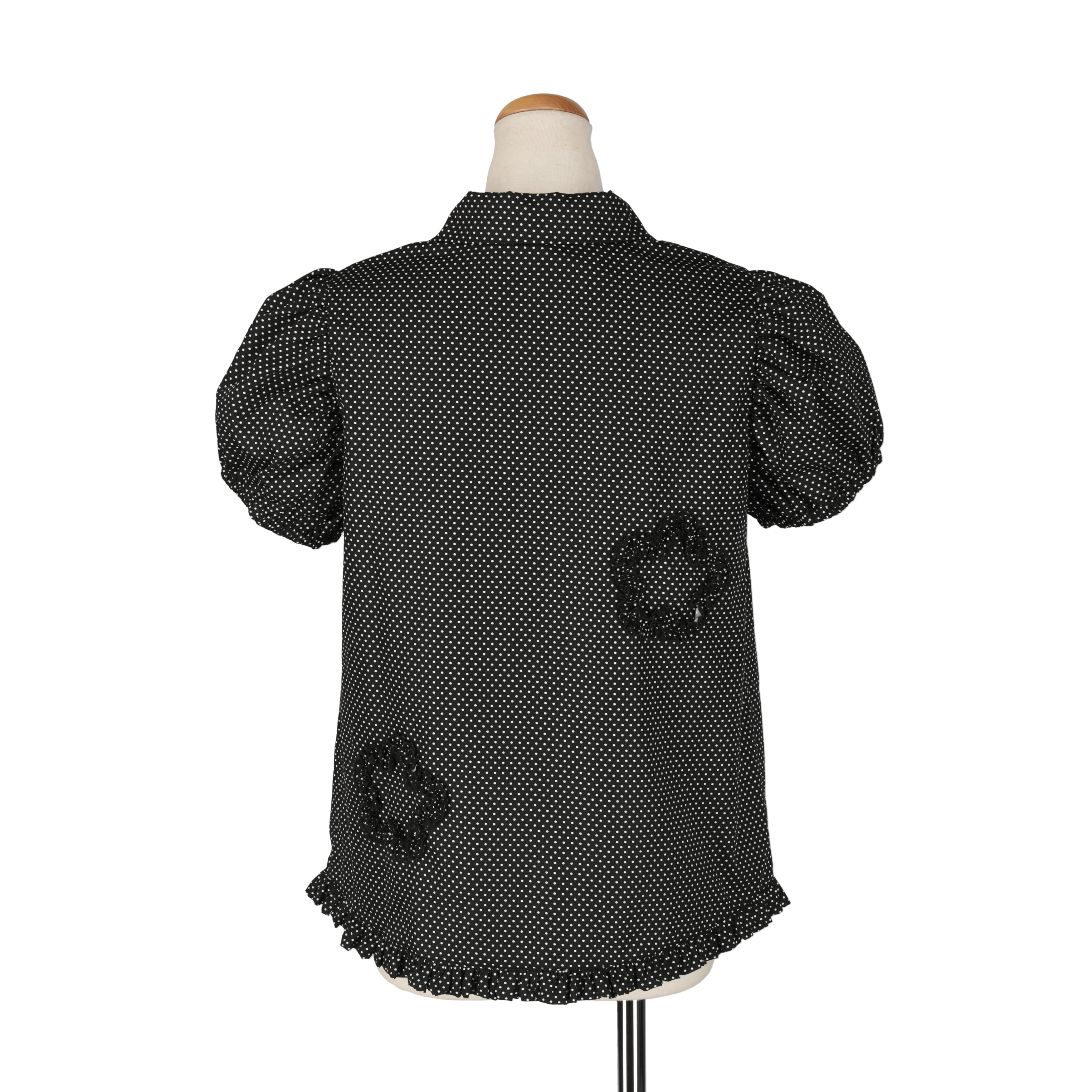 フラワーデコレーションブラウス　POLKADOTS