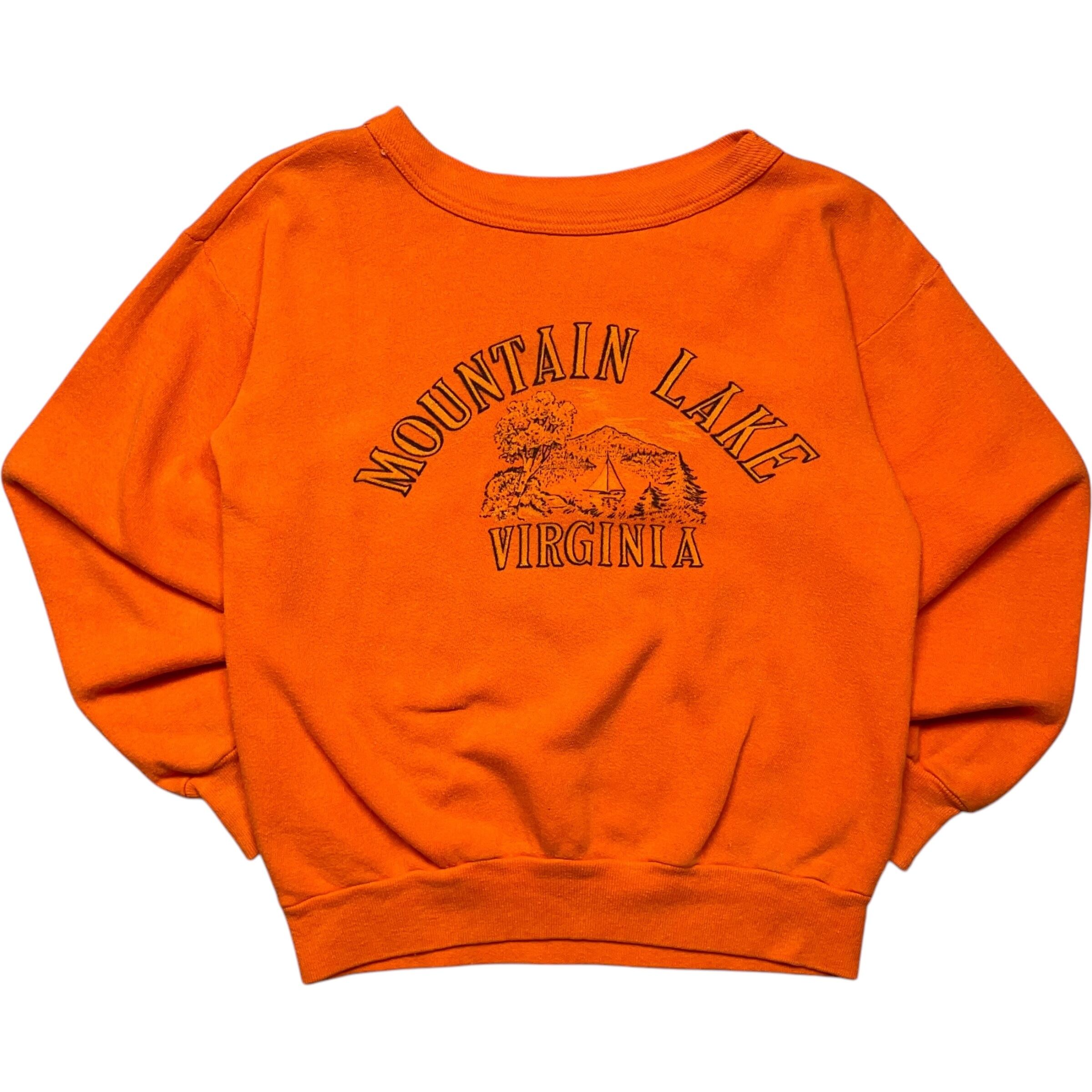 《XS》 unknown プリント スウェット オレンジ 60年代 vintage no.6172