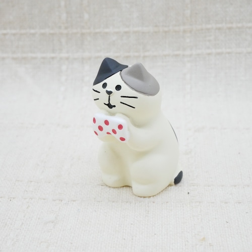 【concombre】ゴシゴシ猫 / 白黒