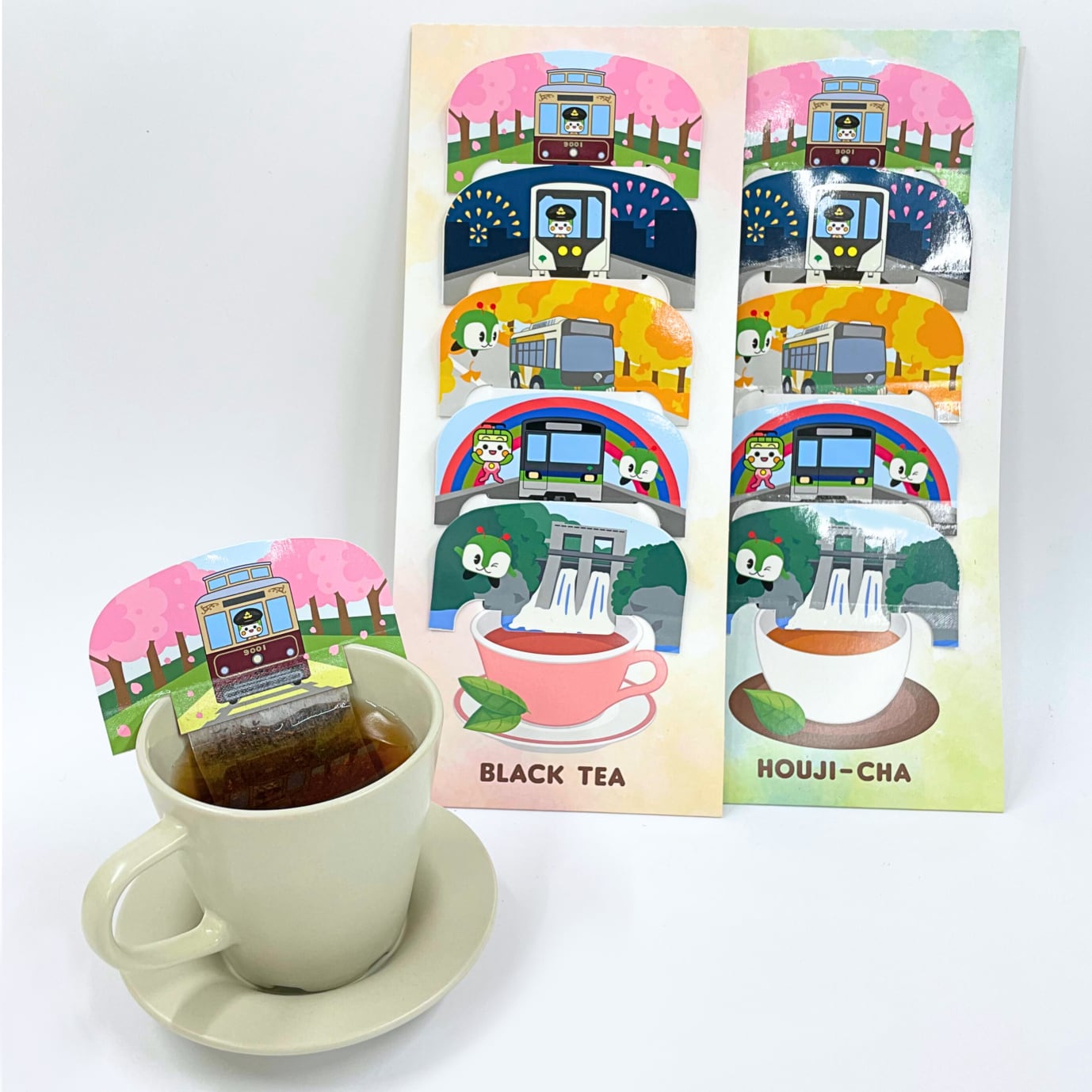 【東京都交通局】オリジナルフック式ティーバッグ2種（ほうじ茶・紅茶）
