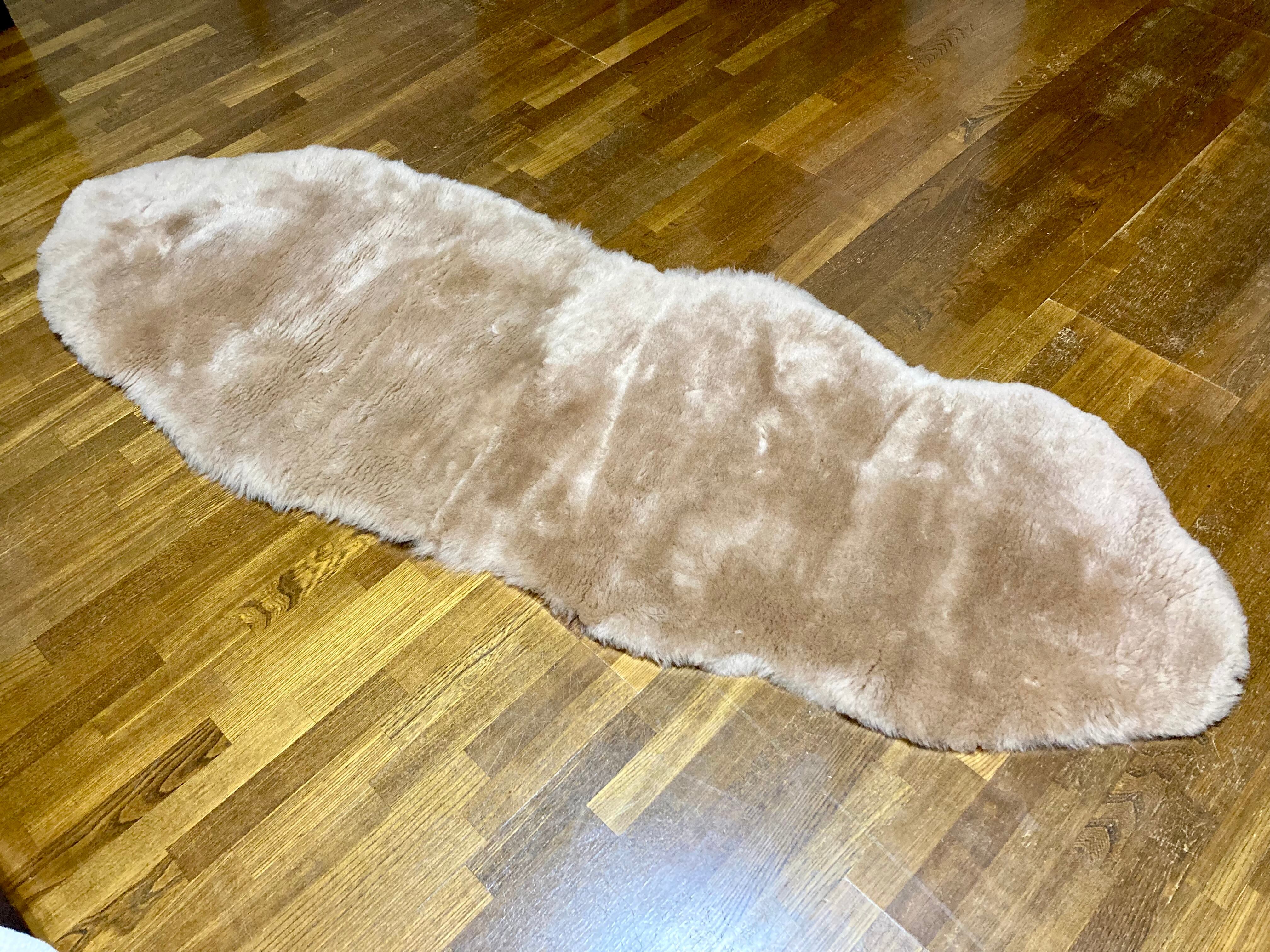ムートンフリース長毛 ピンク色2枚つなぎ | moutonookoku