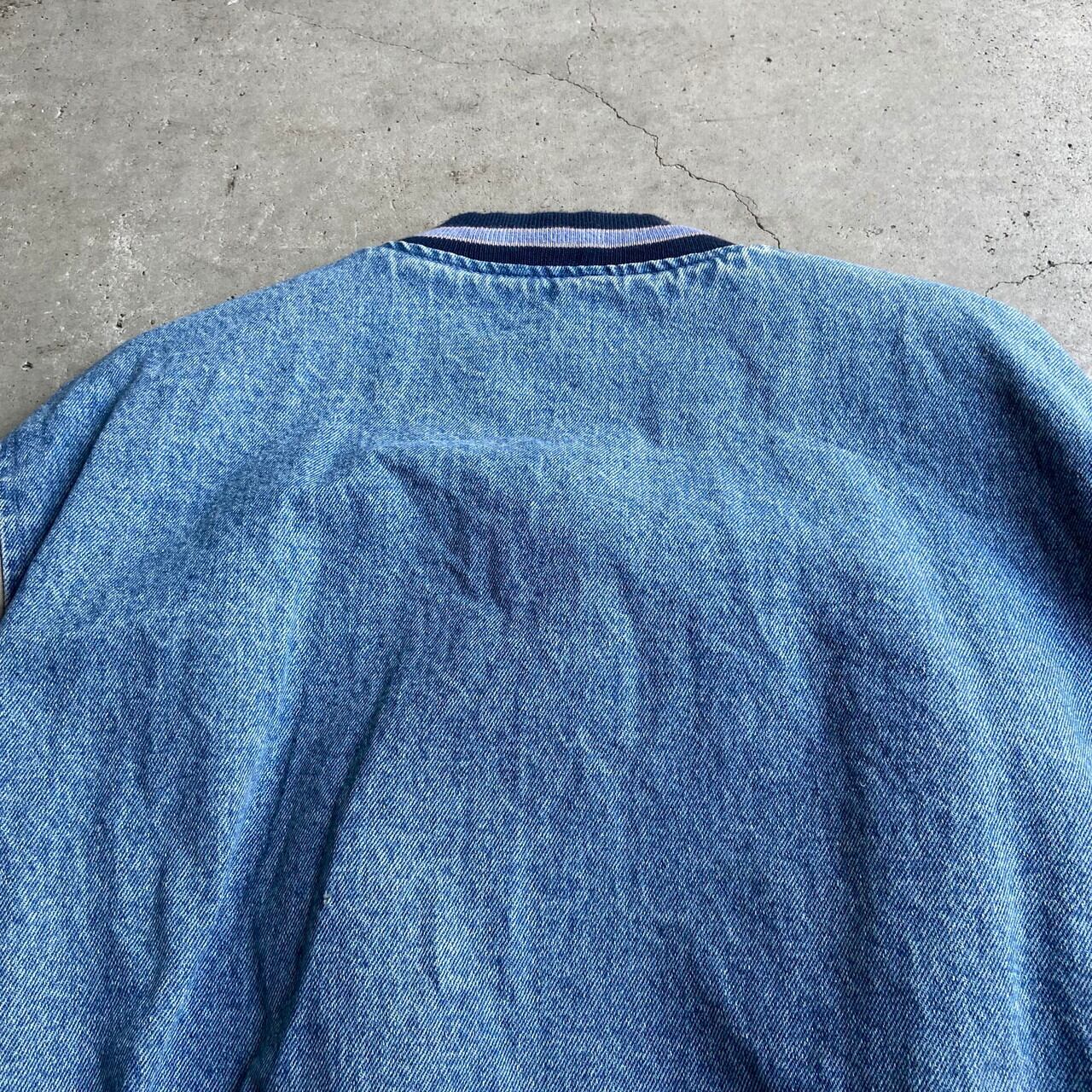 PORT AUTHORITY 企業ロゴ刺繍 デニムスタジャン デニム