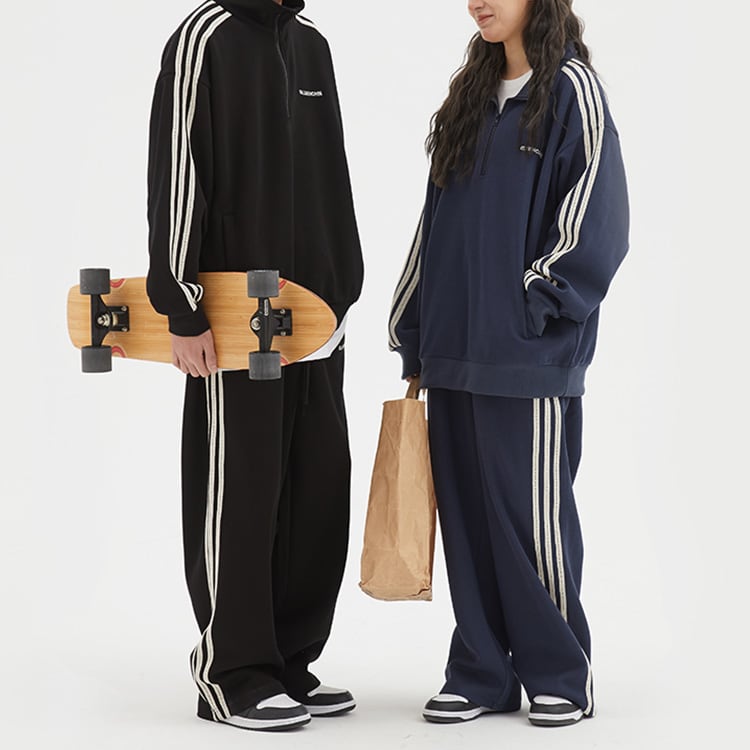 ★SIDE CONTRAST STITCH STAND COLLAR SPORTS JACKET　　　A0526