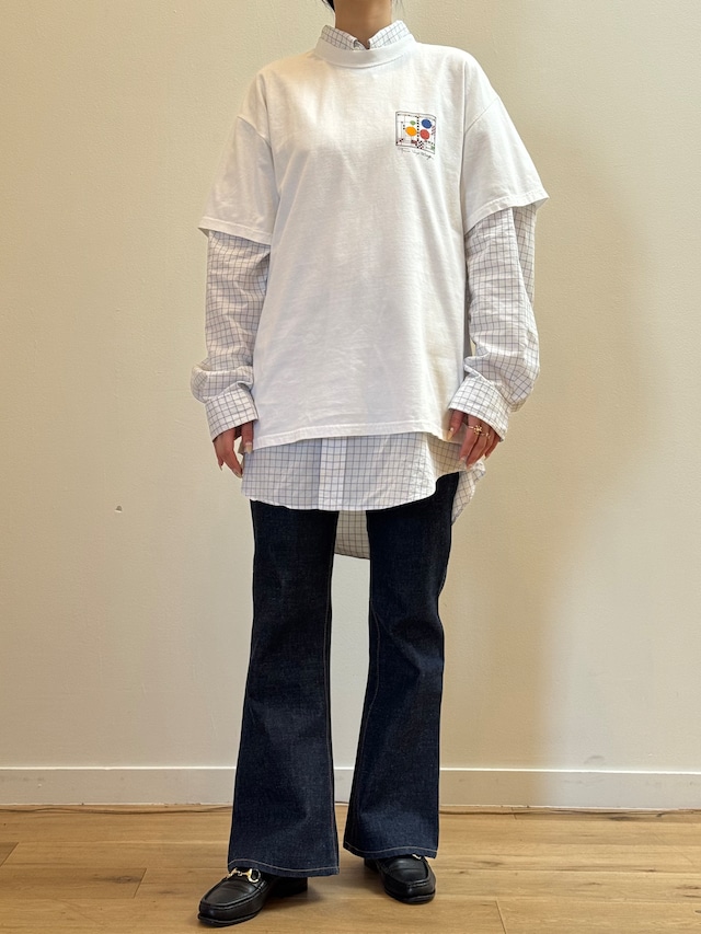 CU4-21 USED TEE "FRANK WRIGHT" -WHITE-