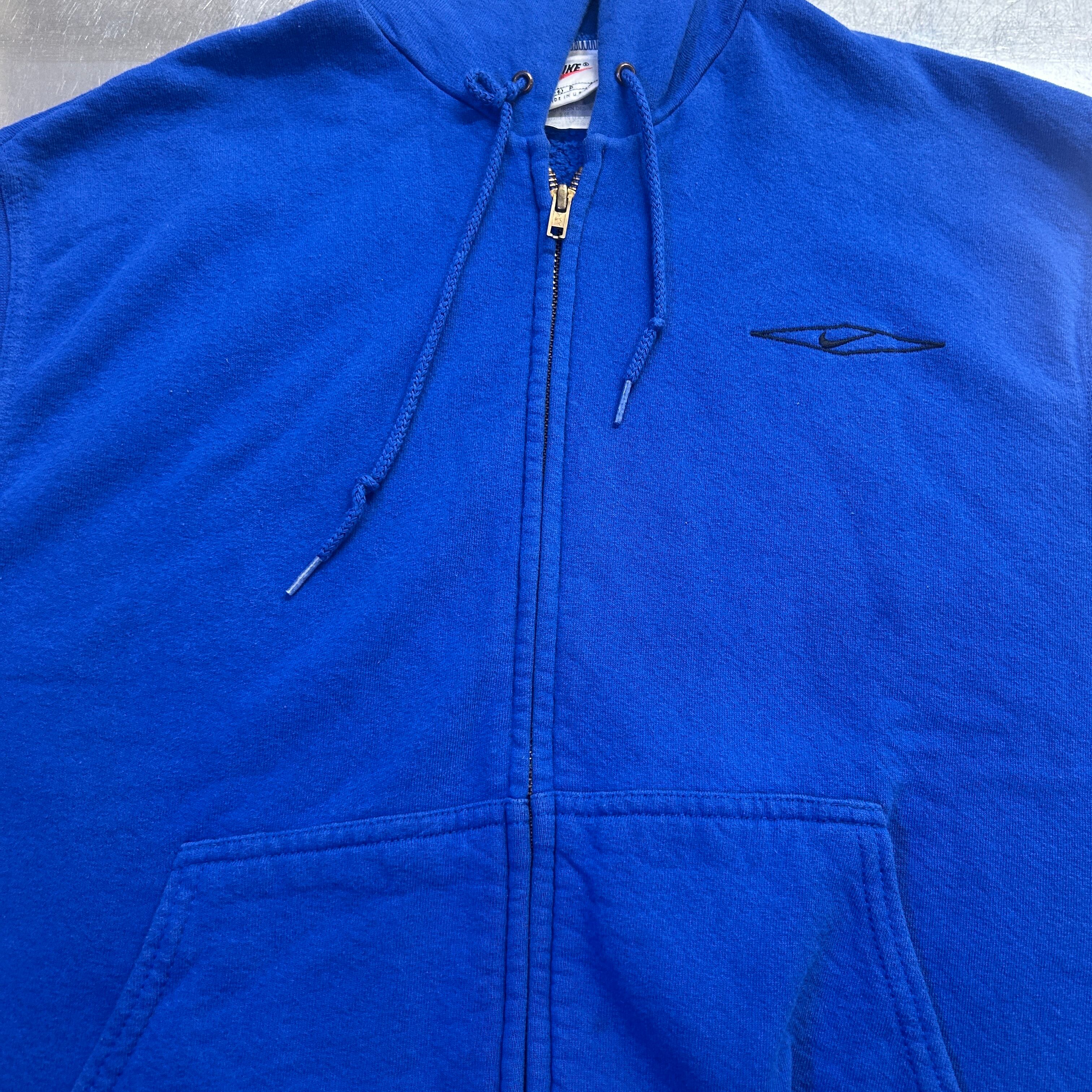 1990'S NIKE SWEAT PARKA BLUE S | safarionline