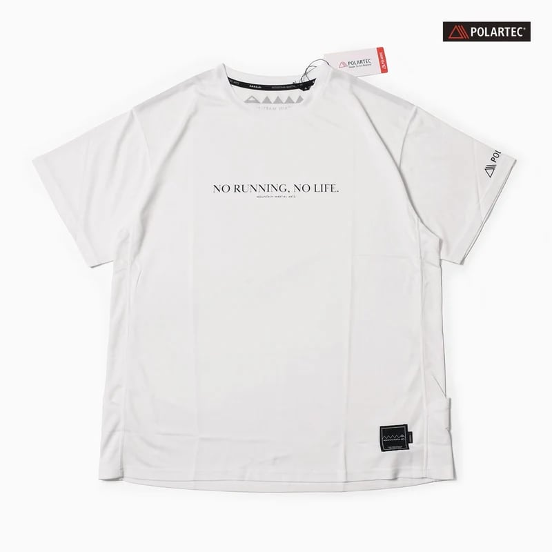 MMA(マウンテンマーシャルアーツ)MMA POLARTEC® NRNL Run Tee -White メンズレディースランニングTシャツ
