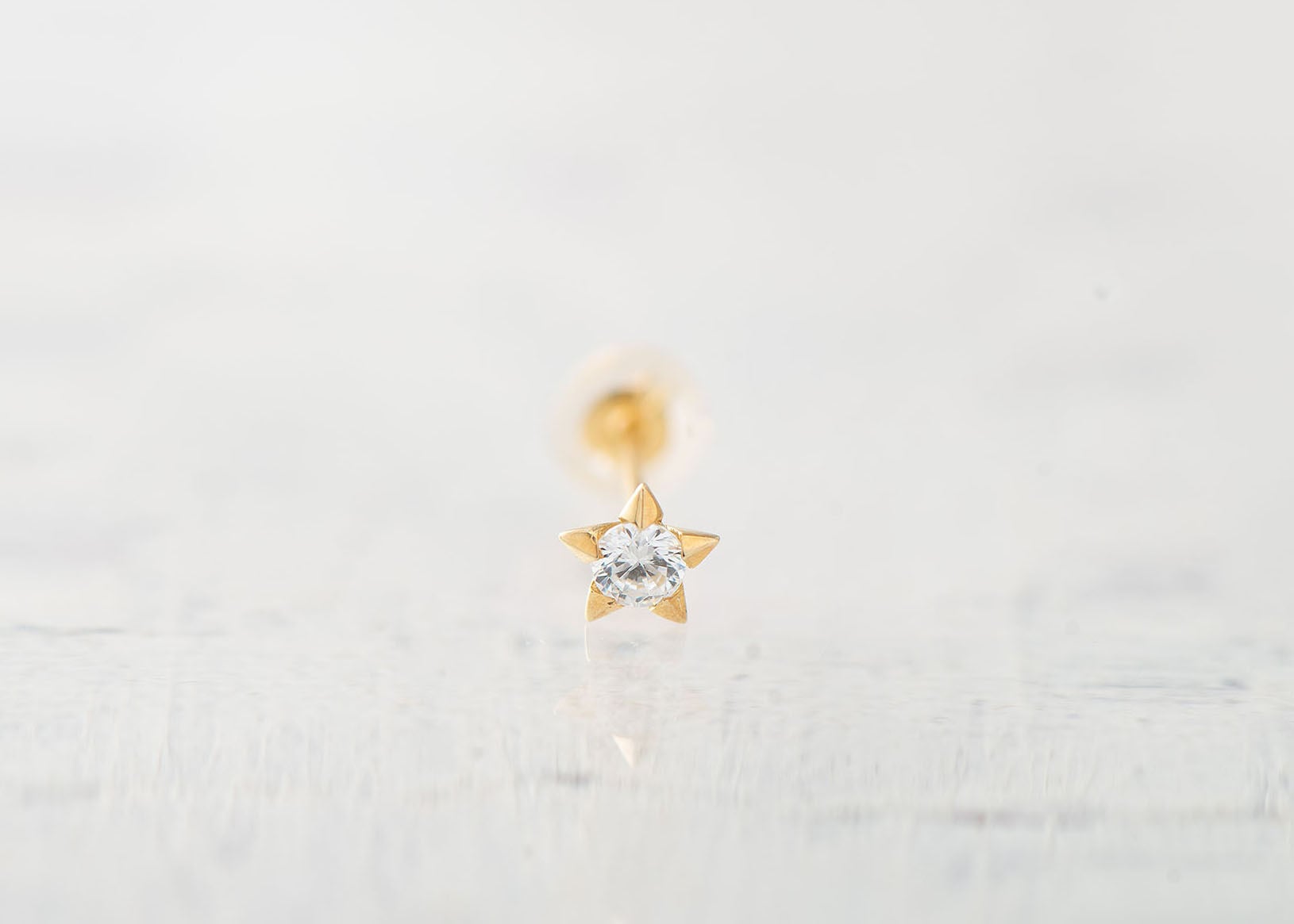 【受注製作3〜4週間】 K18 ほし座シングルピアス・小(プティ)