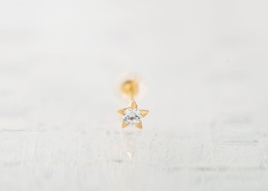【受注製作3〜4週間】 K18 ほし座シングルピアス・小(プティ)