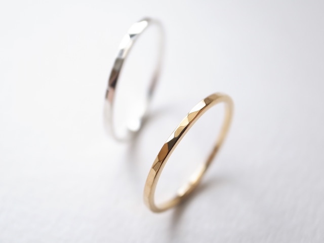 【pairing】K18YG・Pt900/tsuchime kaku ring