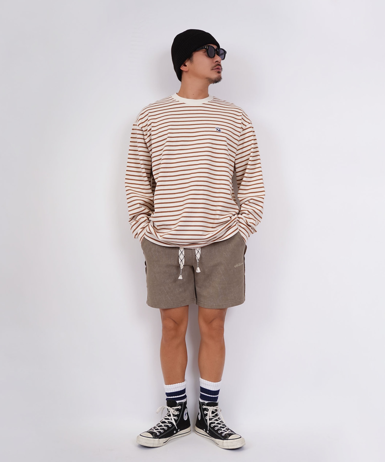 【#Re:room】COLOR STRIPED BIG LONG SLEEVE［REC742］