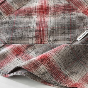 【M-3XL】Washed Check Long Sleeve Shirt / ウォッシュ チェック 長袖 シャツ