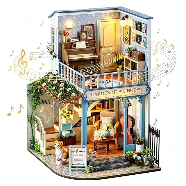 beigecolorのセットハウス ミニチュア ドールハウス 背景ボード 壁 床
