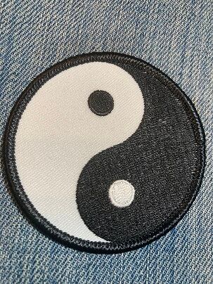 インヤン 陰と陽 ワッペン・アップリケ・パッチ FD0078