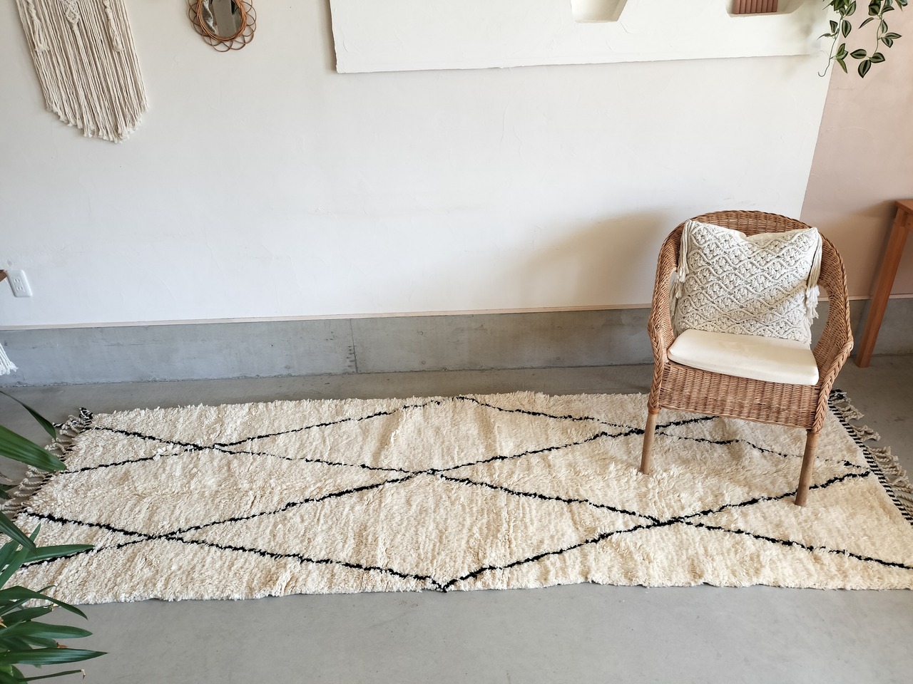 Moroccan rug  Beni Ourain 295✕97cm No.534