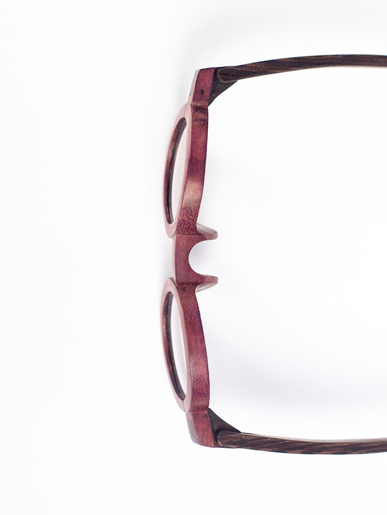 木彫りメガネ-ラウンド-