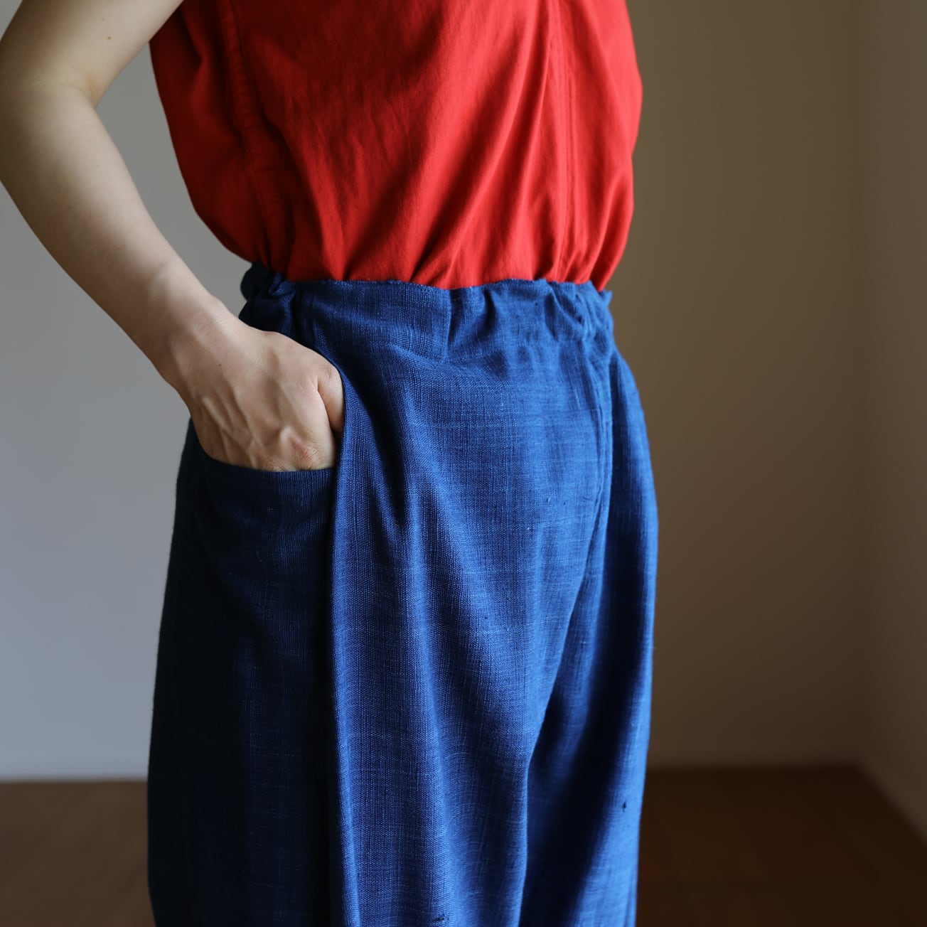 えみおわす 藍染 パンツ えみおわす藍染野良パンツ えみおわす 藍染