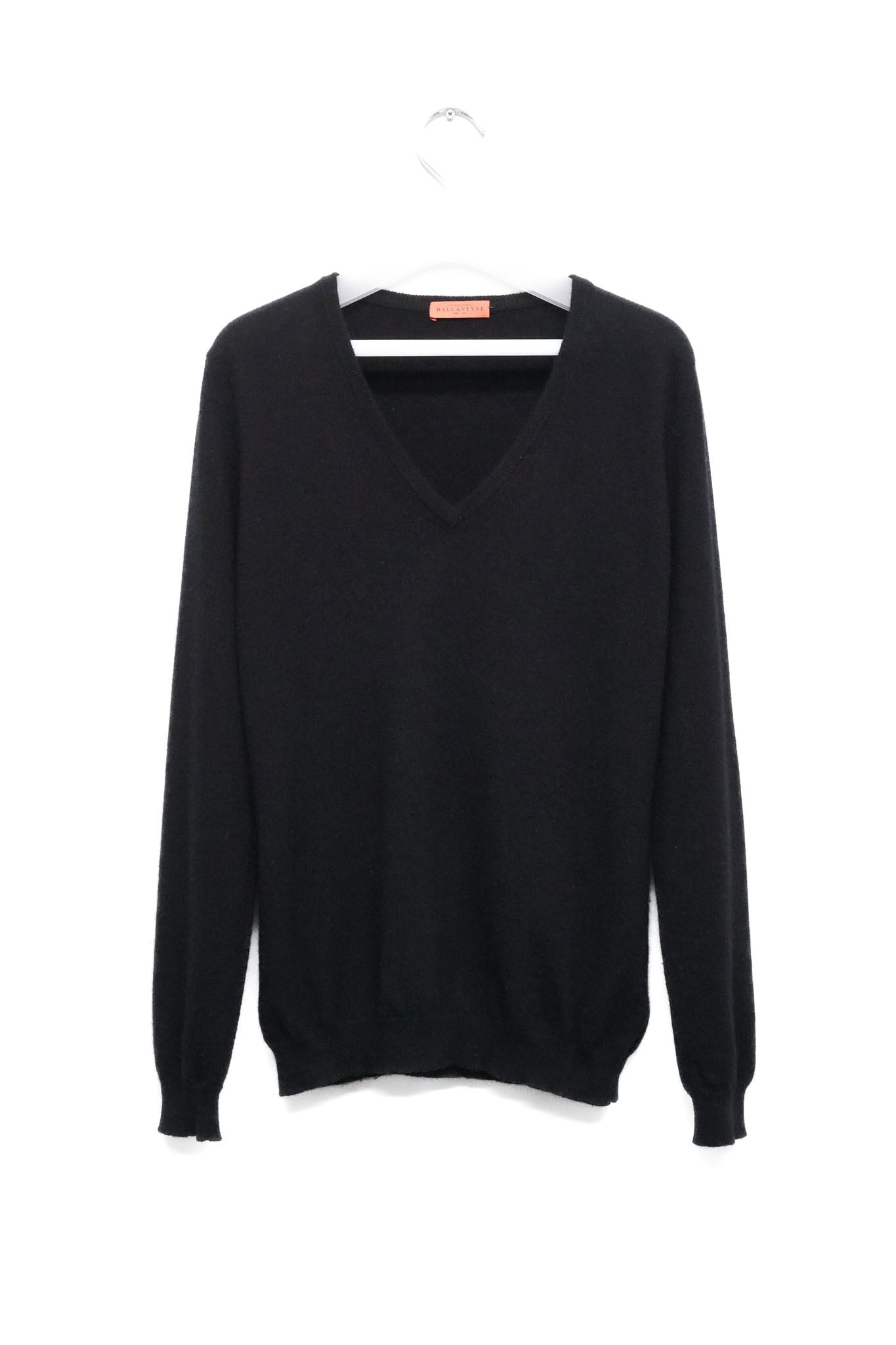 Vintage】BALLANTYNE Vネックセーター 46 ブラック カシミア Vintage】BALLANTYNE Vネックセーター 46 ブラック カシミア Vintage