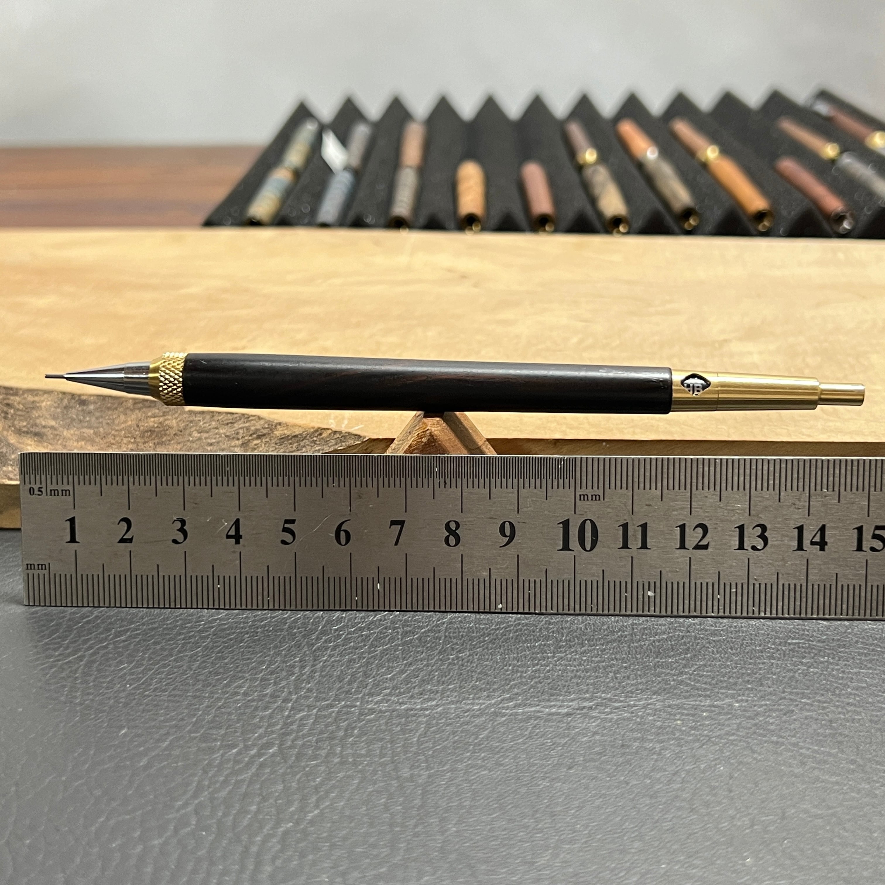 62本黒檀 PG-5用木軸 Rタイプローレット 真鍮 | handwood 62本黒檀 PG-5用木軸 Rタイプローレット 真鍮 | handwood